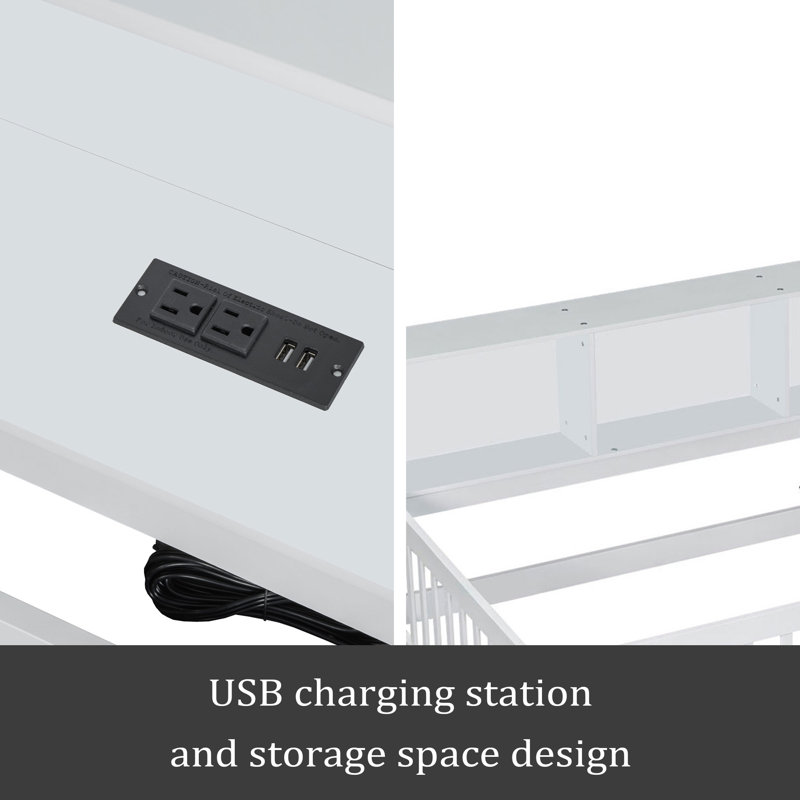 Lit simple en bois TG, Blanc