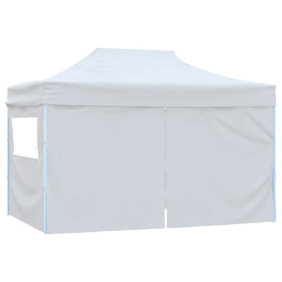 vidaXL Party Tent Outdoor Canopy Folding Patio Gazebo with 4 Sidewalls Steel