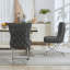 Chaise parsons rembourrée en velours capitonné Chary-216153789