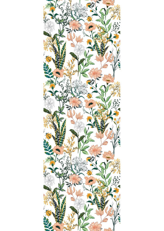 Rouleau de papier peint adhésif à motifs floraux amovible L 4,17 pi x l 25 po Mapes