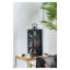 Decorative Table Clock with Roman Numerals and Gold Gear Accents, Black Iron Rectangular Desk Clock for Home Office