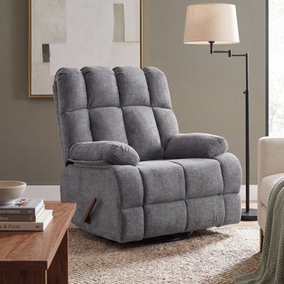 Oversized Swivel Rocker Recliner For Adult, Overstuffed Extra Wide Manual Recliner