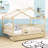Saffir Wooden House Daybed with Two Drawers and Legs-61256902-61256903