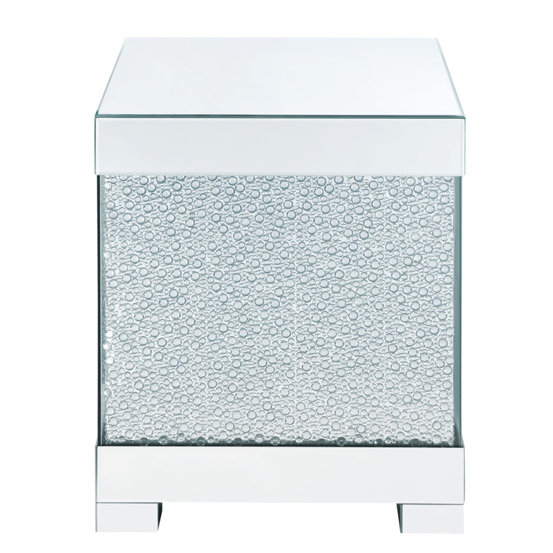 Marisa Mirrored Glass Top End Table