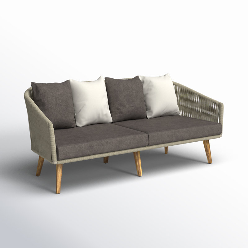 66'' Wide Patio Sofa with Cushions