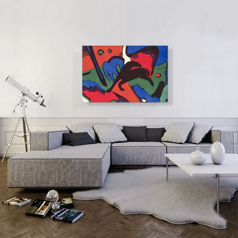 «The Blue Rider 1912» par Wassily Kandinsky, reproduction sur toile tendue, H 26 po x l 40 po x 1,5 po