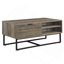 Table basse, chêne rustique Homare et finition noire