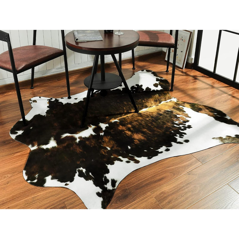 Tapis en cuir de vache HOMORE, Nouveauté 2 pi 11 po x 3 pi 11 po
