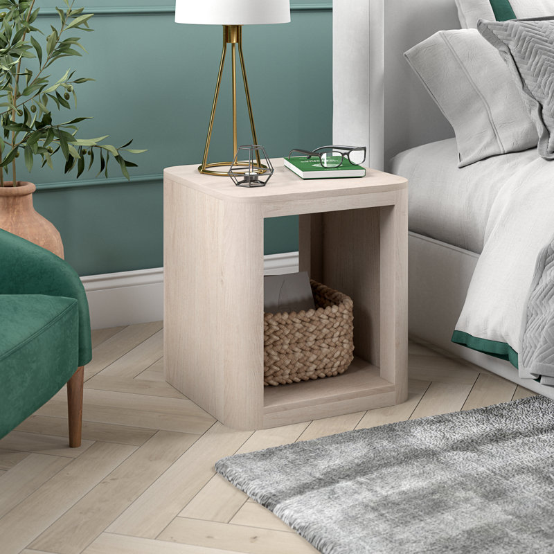 Amariauna Floor Shelf End Table, White