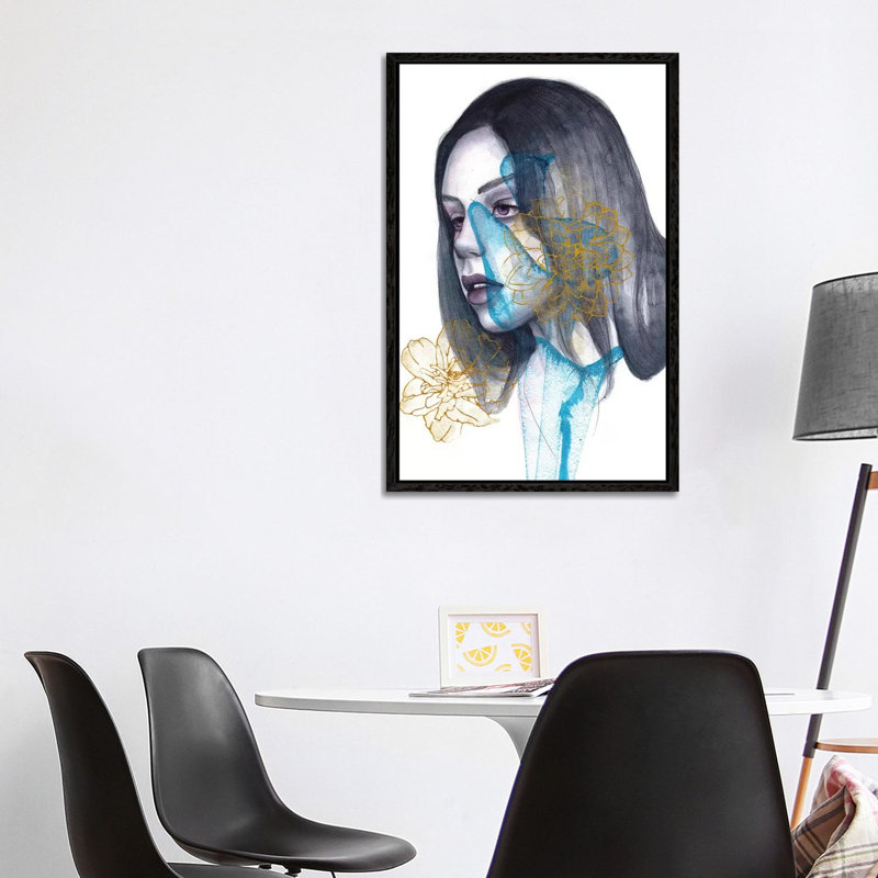 Sleepless Heart by Victoria Olt - Gallery-Wrapped Canvas Giclée on Canvas, Black Floated Frame