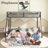 Metal Bunk Bed with Reversible Ladder-1433841528