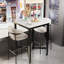 Mianca Marble Top Metal Base Dining Table-1309548248