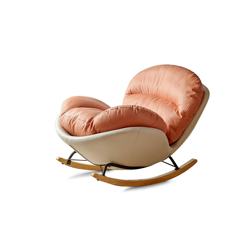 Chaises berçantes, Orange / blanc
