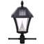 Lampadaire solaire Gama Sonic Baytown II avec ancrage EZ - finition noire
