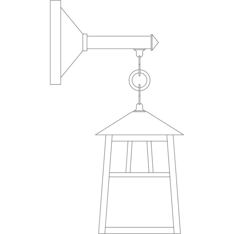 Lanterne murale d'extérieur 1 lumière Raymond, H 10,5 po x l 5,25 po x P 8 po, Noir satiné, Or blanc irisé