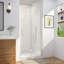 Porte de douche pliante en verre sans cadre, 91-95 cm de largeur x 183 cm de hauteur-72077768