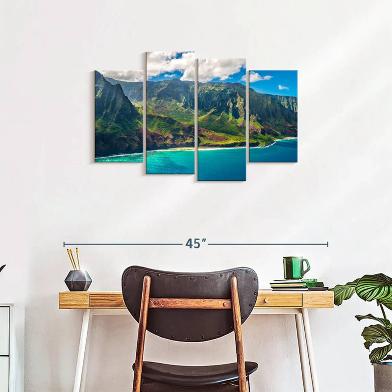 Kauai Wall Art Multi Piece Canvas Print, H 22 po x l 36 po x P 1 po