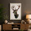 Stately Deer Geometric - Wrapped Canvas-1112585945-1112585948
