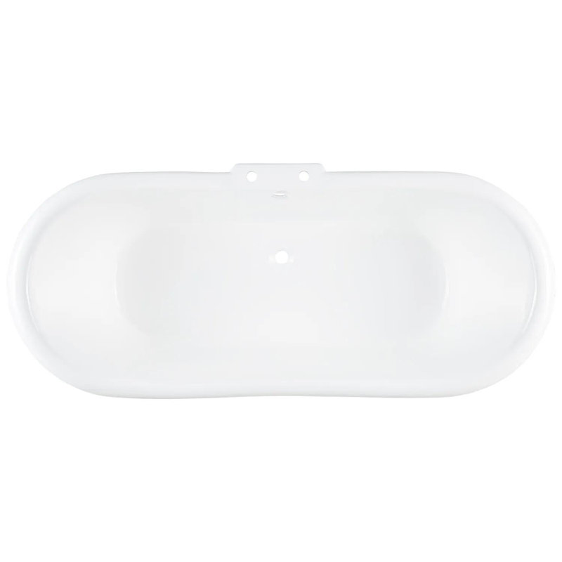 72" Lena Cast Iron Clawfoot Soaking Tub, Oil Rubbed Bronze