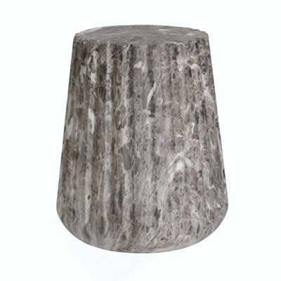 Table d'appoint d'extérieur sculptée, en béton léger, durable et élégante pour une utilisation intérieure et extérieure