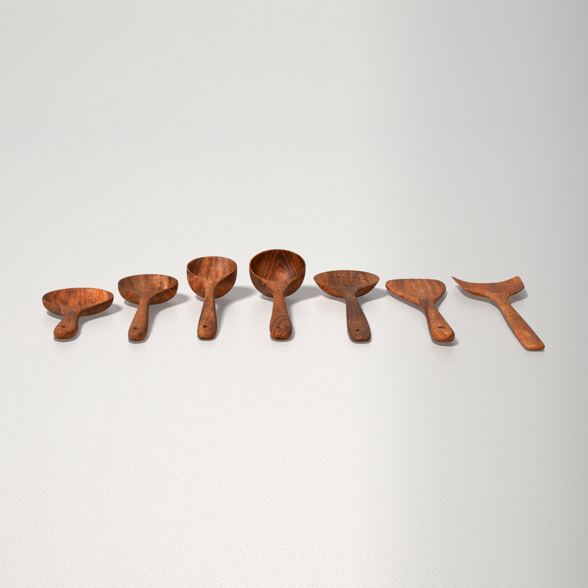 Rigby 7-Piece Wooden Kitchen Utensil Set - Thumbnail 2