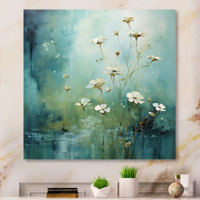 «Misty Meadow IV - Abstract Landscape», reproduction sur toile