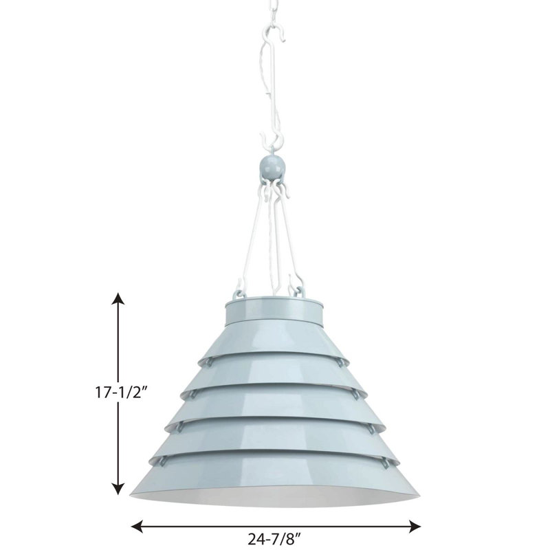 Maliblue Matte Enamel 24'' Industrial Globe Pendant Light
