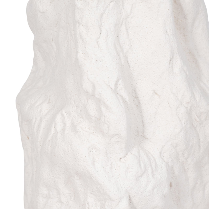 Vase en céramique et grès avec une forme abstraite sculptée de texture organique, H 17 po x l 6 po x P 6 po