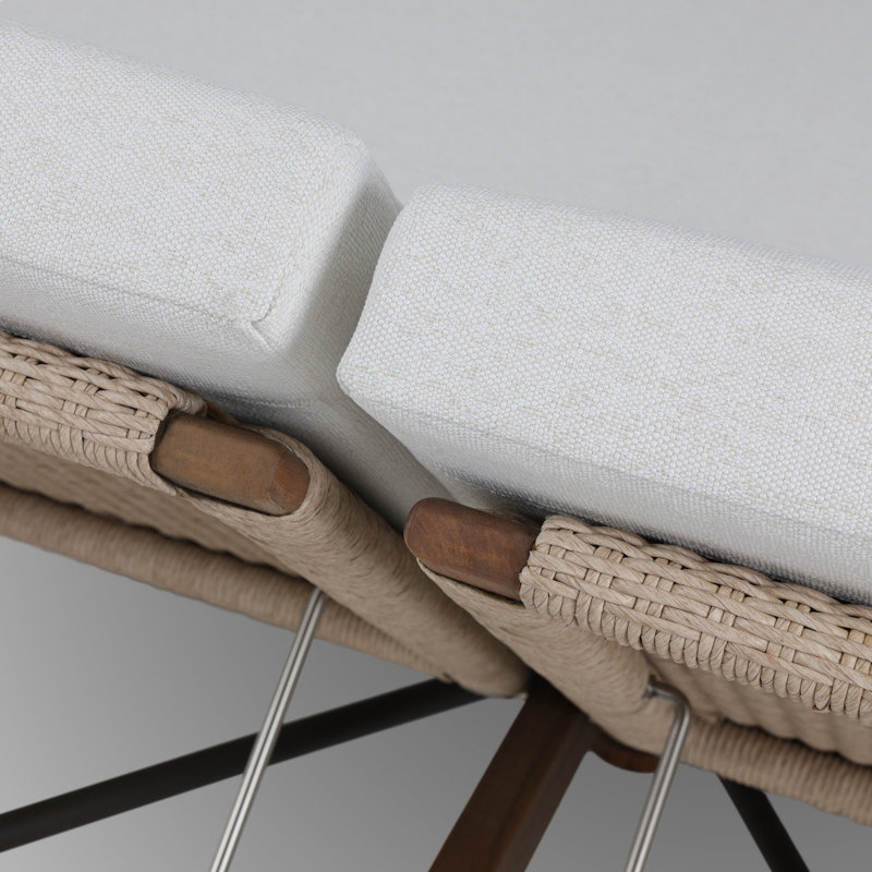 Finnegan Outdoor Double Chaise, Alessi Linen