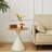 ROUND COFFEE TABLE WHITE+WOOD