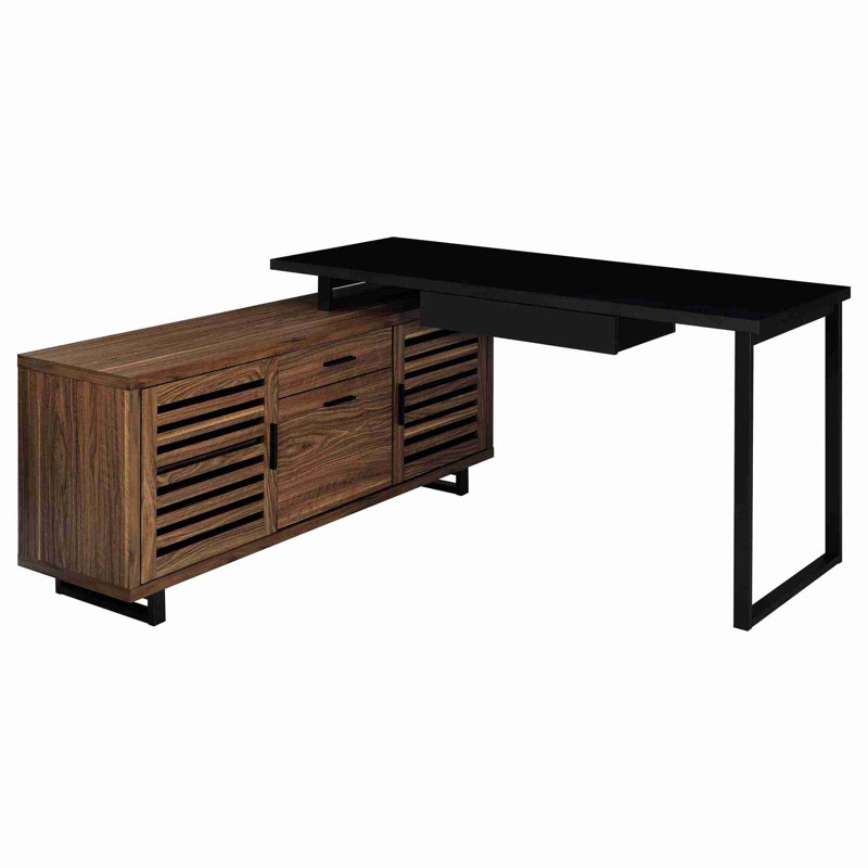 Bureau d'ordinateur en L