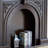 Nut-Brown Solid Wood Freestanding Fireplace