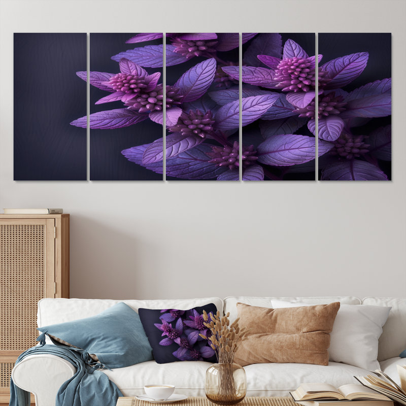 Mauve noir Moody Botanical Eucalyptus - Eucalyptus, ensemble de reproduction d'art mural, H 28 po x l 60 po