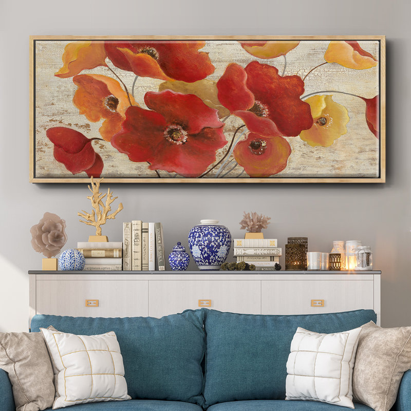 Flanders Fields- Framed Canvas, H 24 po x l 60 po