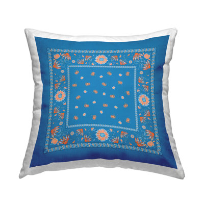 Coussin décoratif Stupell Industries Blue Sky Harvest Design par Safa Diab