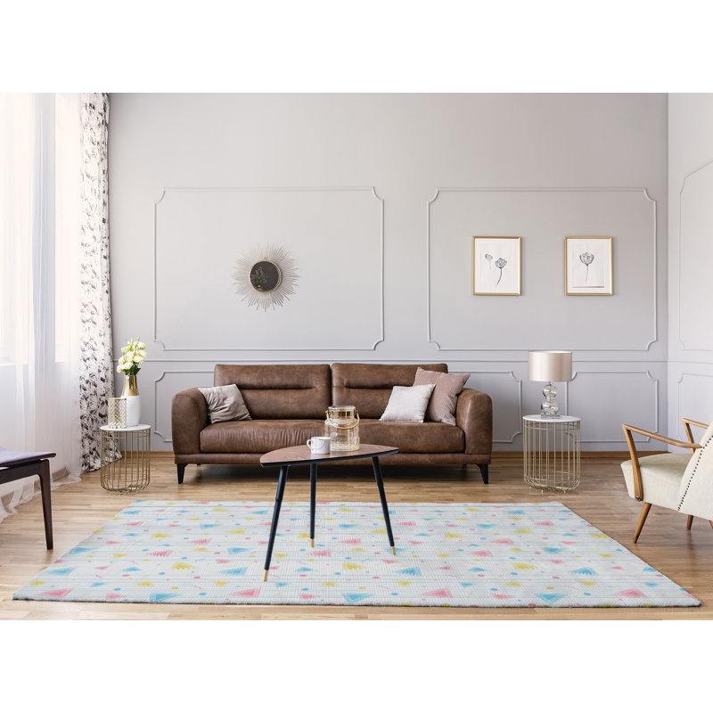 Tapis blanc/rose de 90 motifs de la zone de reg, Rectangle 2 pi x 3 pi