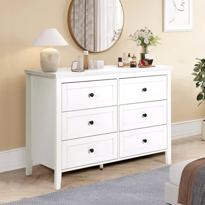 Commode double 6 tiroirs pour chambre Wilma