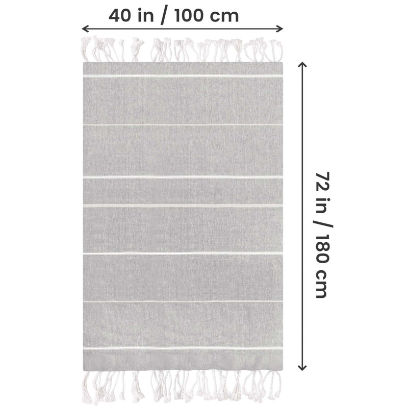 100% Cotton Beach Towel, Cool Grey