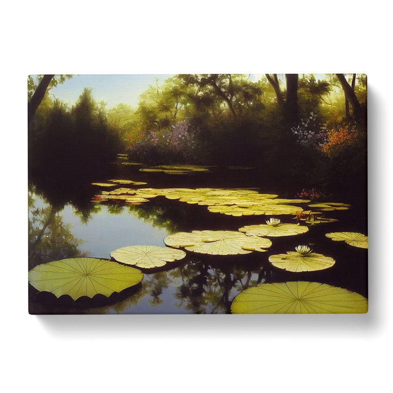 Spectacular Water Lily Pond - Wrapped Canvas, 50cm H x 76cm W x 3cm D