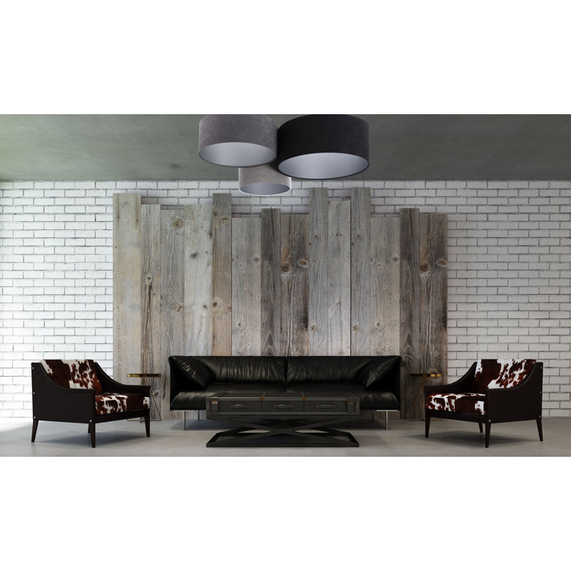 Corinne Flush Mount, Black/Silver/Dark Grey