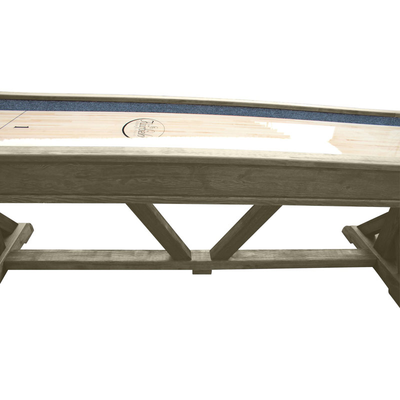 Brazos River Pro-Style Shuffleboard Table, 12', Weathered Gray, Buffet Top Not Included