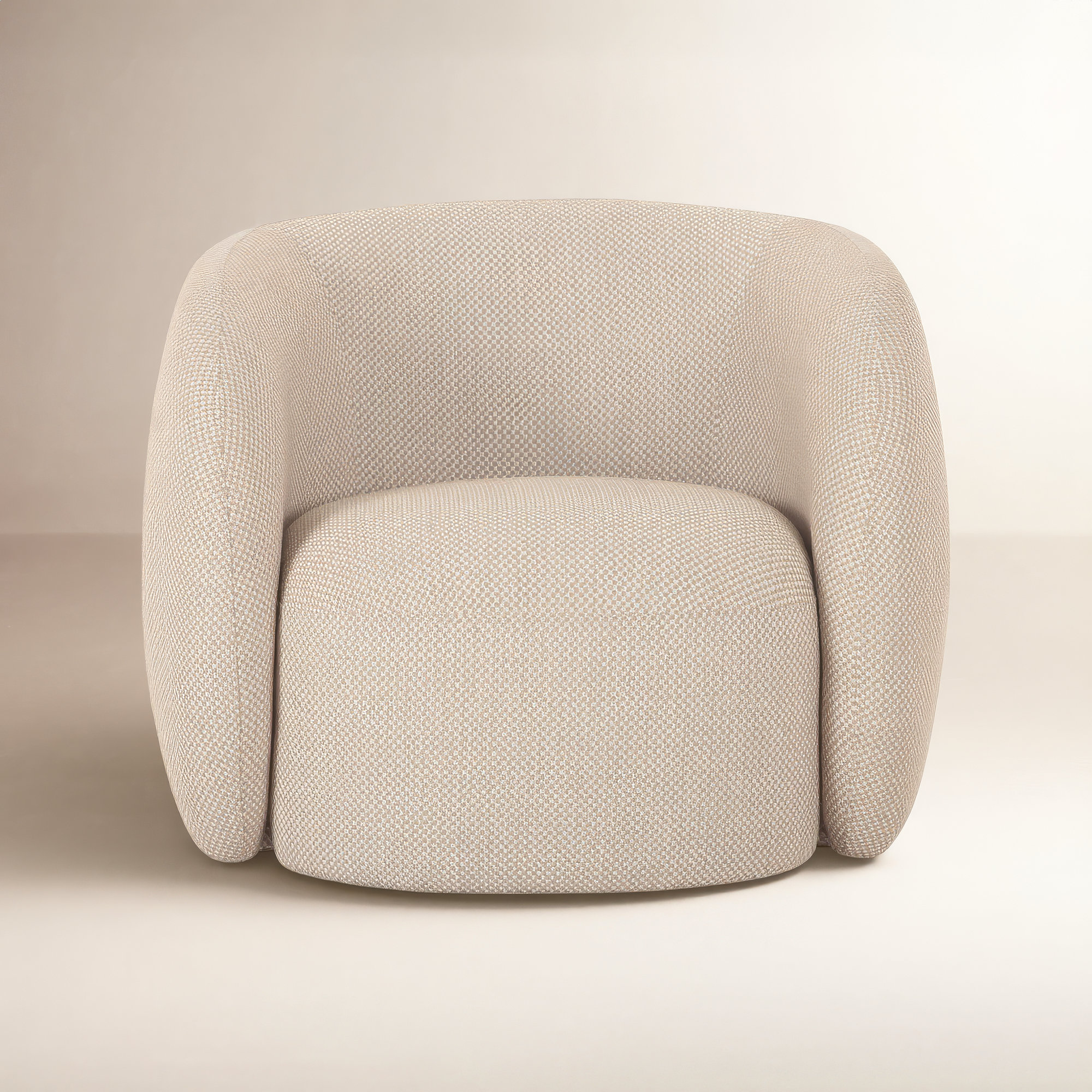 Millen OUTDOOR ACCENT CHAIR, Beige Performance Basketweave