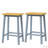 Rolling Kitchen Cart with Drop Leaf, 2 Bar Stools, Power Outlet and 5 Open Side Racks-118094524
