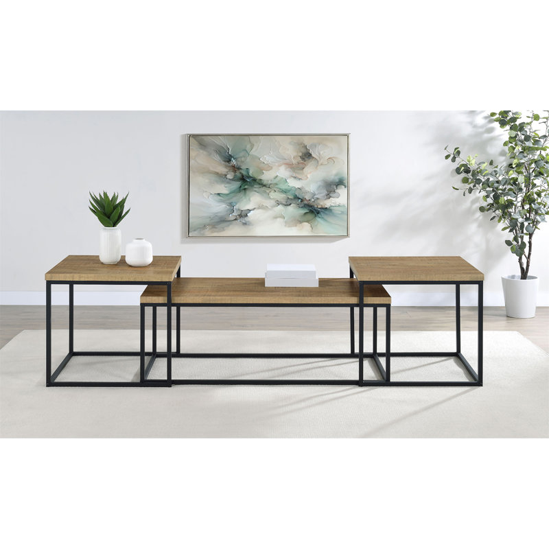 Ensemble de tables basses 3 pièces Rosey Mango