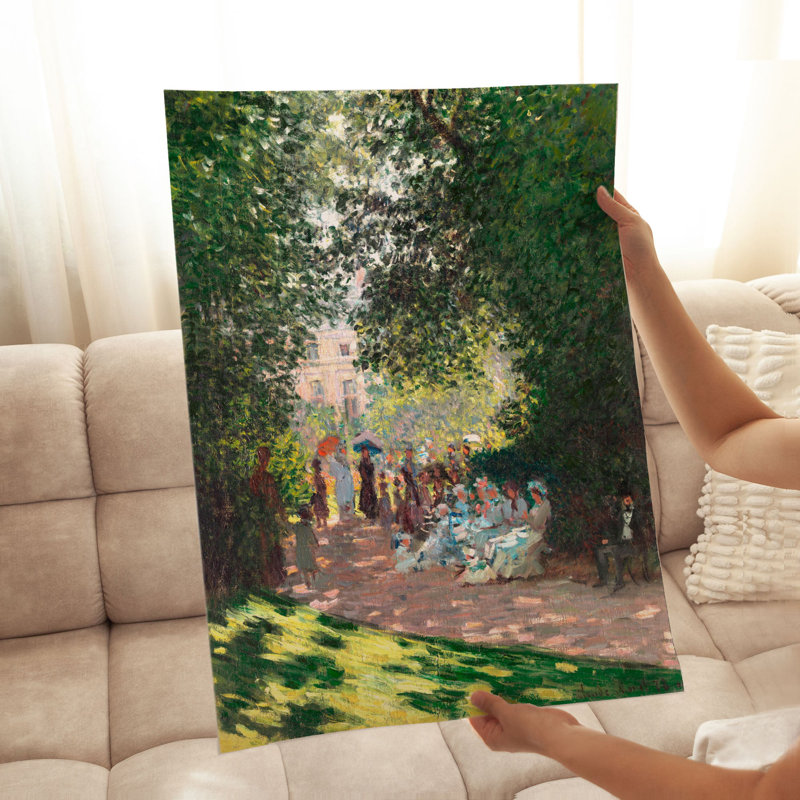 «Landscape and Nature Claude Monet - The Parc Monceau», reproduction d'art classique sans cadre