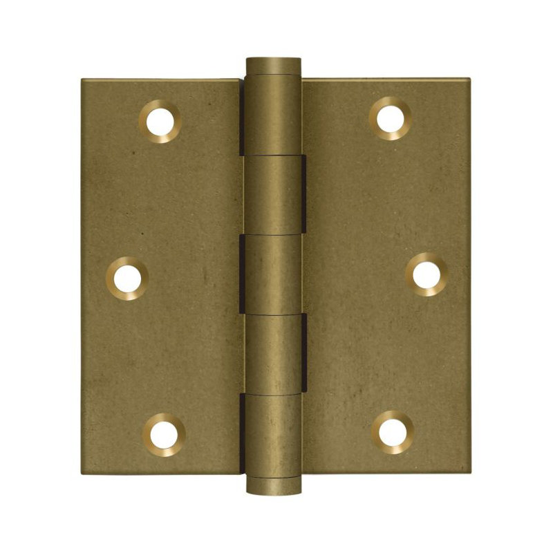 Deltana DSB3510BR paire de charnières carrées bronze rouille 3 1/2 po x 3 1/2 po, Bronze rouillé