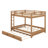 Wood Queen Size Bunk Bed With Ladder And Trundle-1455120088