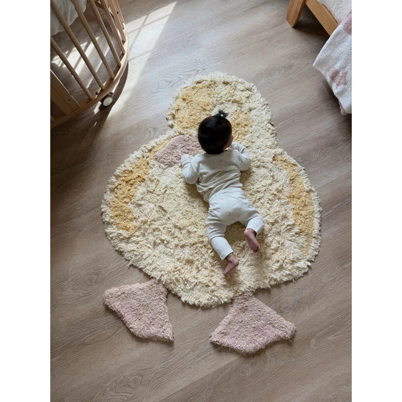 Washable Animal Cotton Rug Ducky