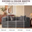 Convertible Sleeper Sofa With Removable Armrests, Corduroy Fabric Sofa Couch, No Assembly Required For Living Room, Dorm, Studio-854940552-849271567