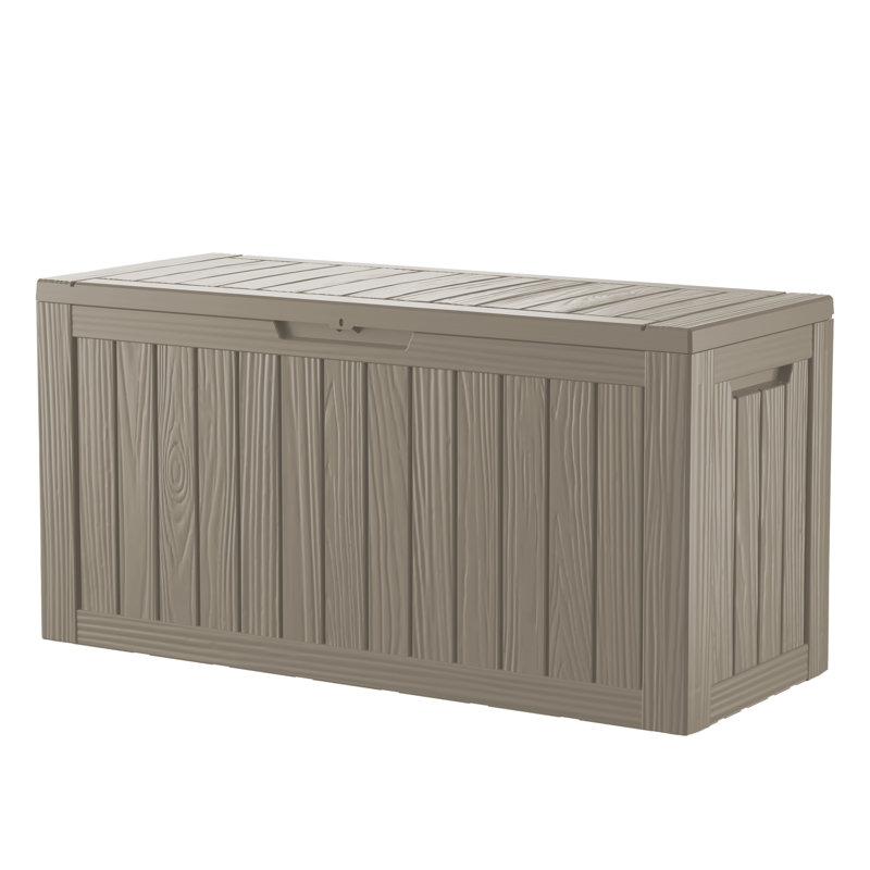 Boîte de rangement pour terrasse 80 gallons, Brun